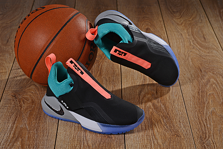 Nike LeBron Ambassador 11 Black Jade Orange Shoes